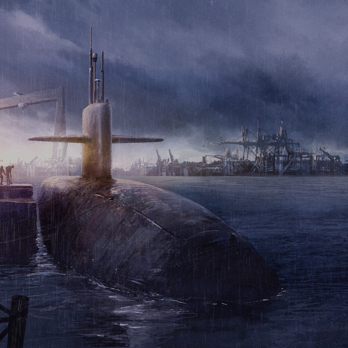 Drawing of a submarine  